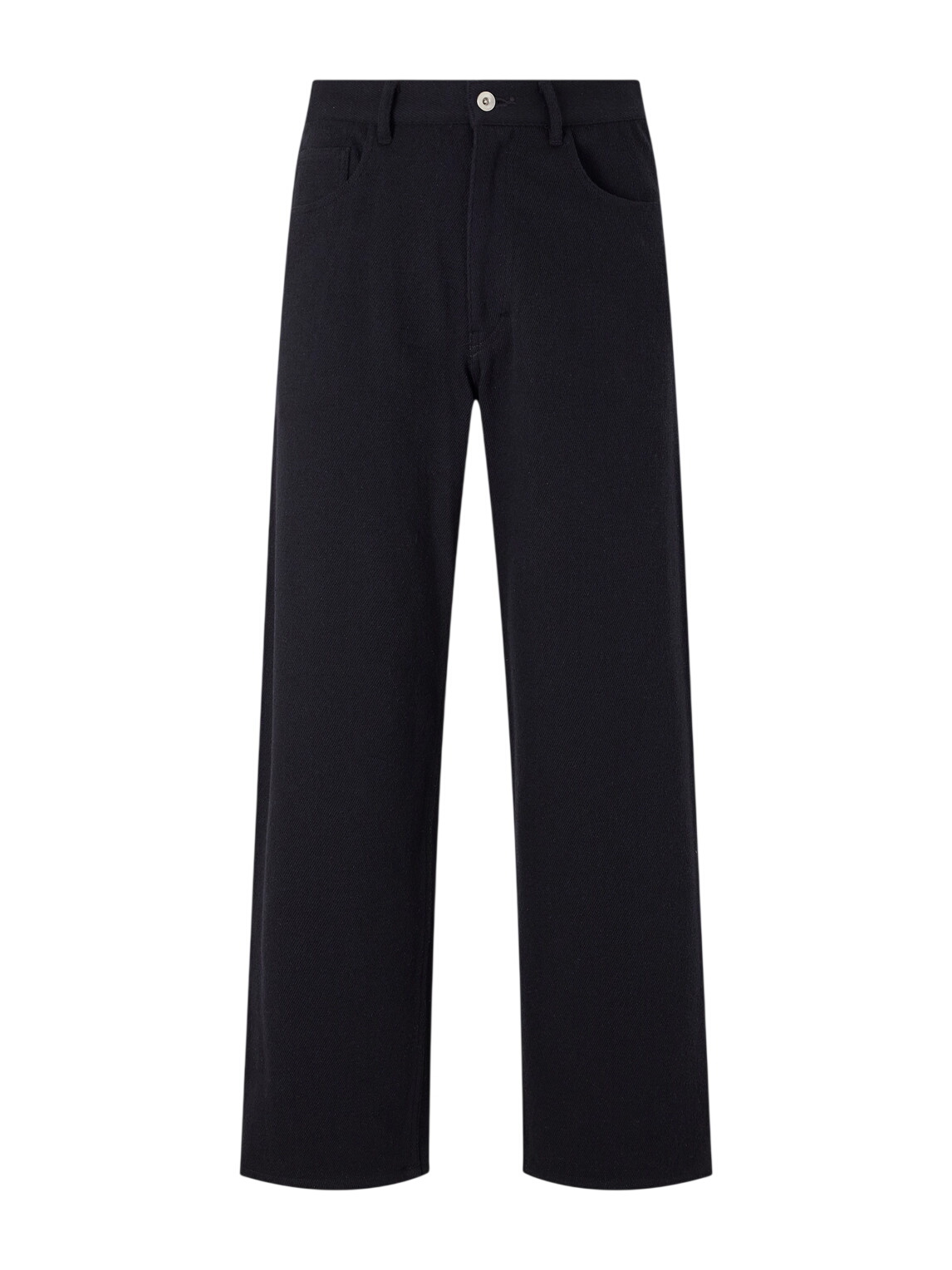 Auralee Men's Selvedge Light Denim Pants in Black Auralee