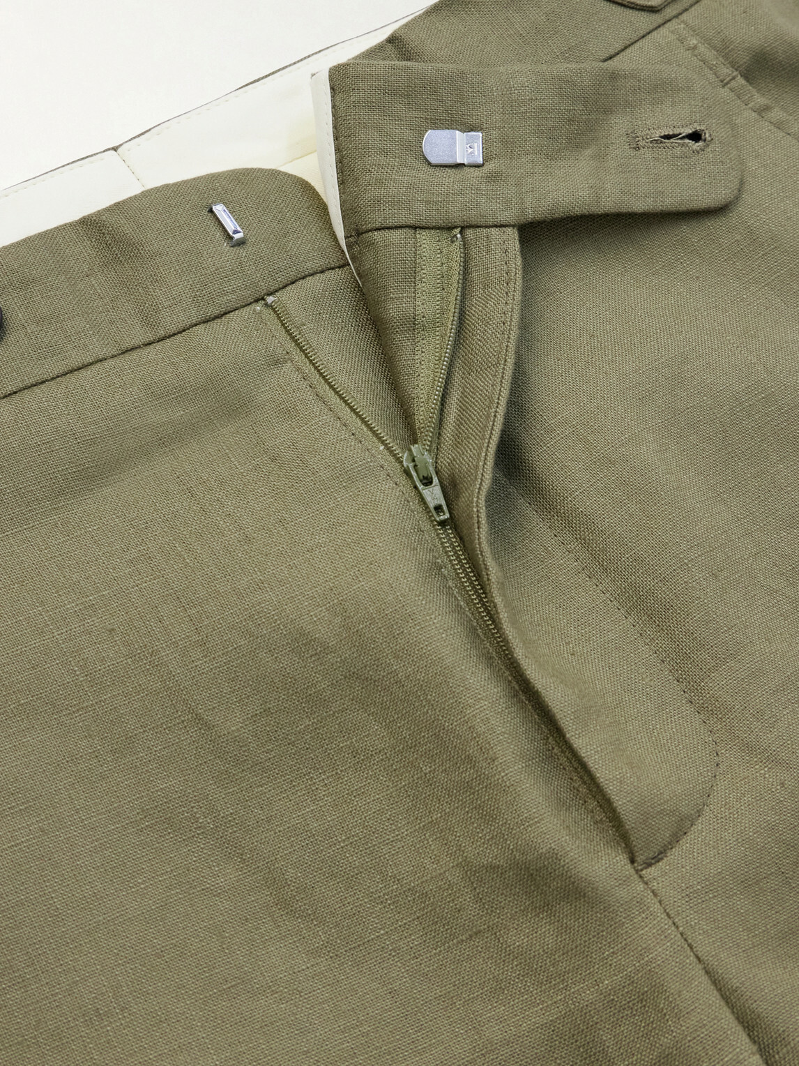 BODE - Straight-Leg Linen Trousers - Green