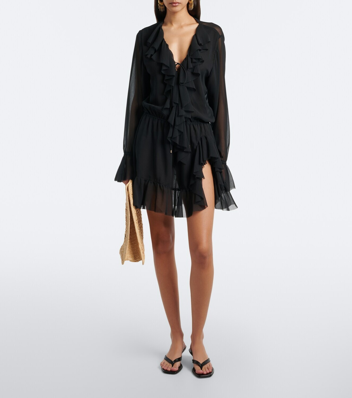 Bananhot Bellen ruffled minidress