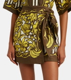Alémais Mona printed hemp wrap skirt