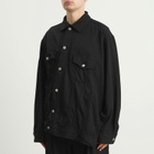 Comme des Garçons Men's Asymetric Denim Jacket in Black