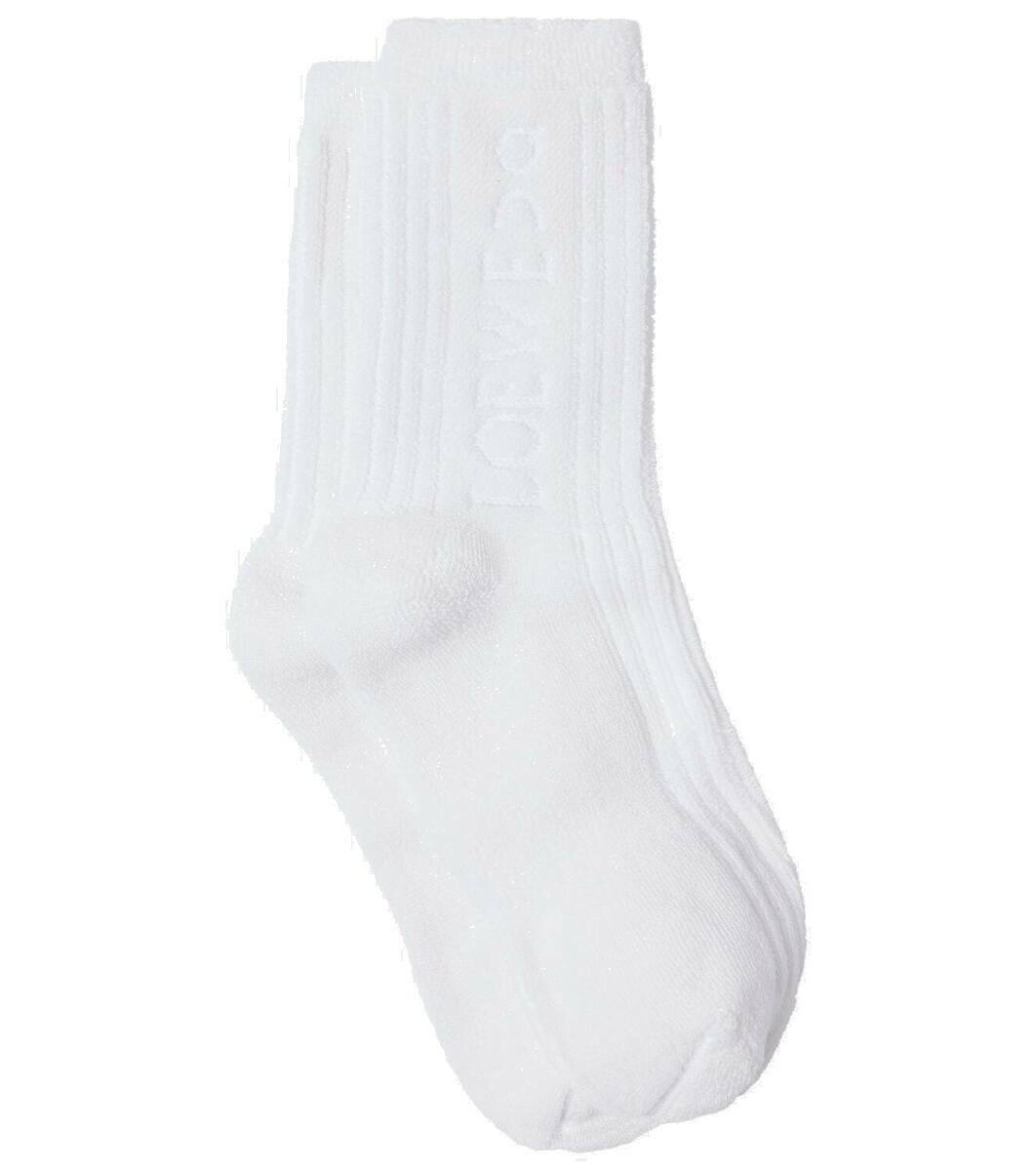 Loewe x On logo jacquard cotton terry socks Loewe