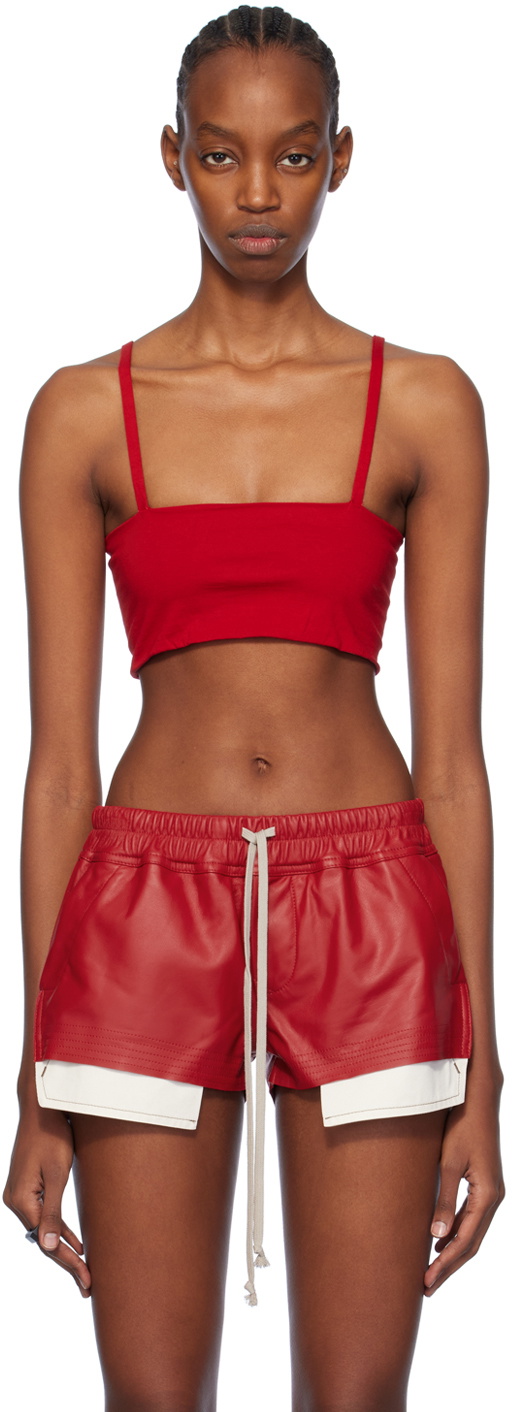 Rick Owens Red Bandeau Tank Top Rick Owens