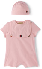 Gucci Baby Pink Cotton Bodysuit Set