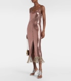 Jimmy Choo Archive Thong 85 metallic leather sandals