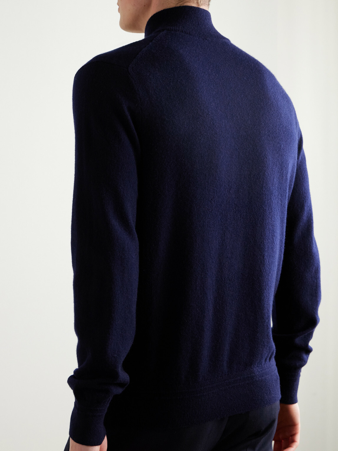 Mr P. - James Cashmere Half-Zip Sweater - Blue