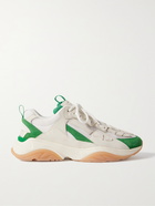 AMIRI - Bone Runner Leather and Suede-Trimmed Mesh Sneakers - Green - 41