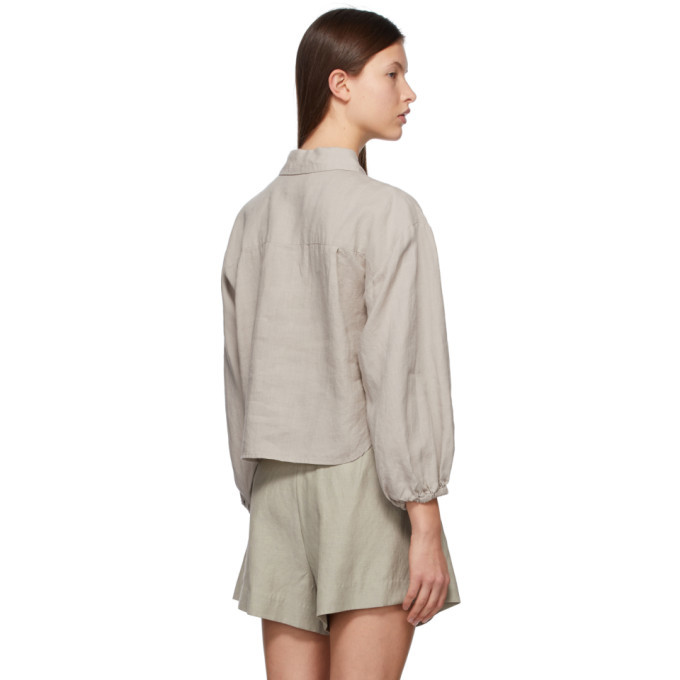 The Classic Clover Blouse (Beige Linen) main image 0