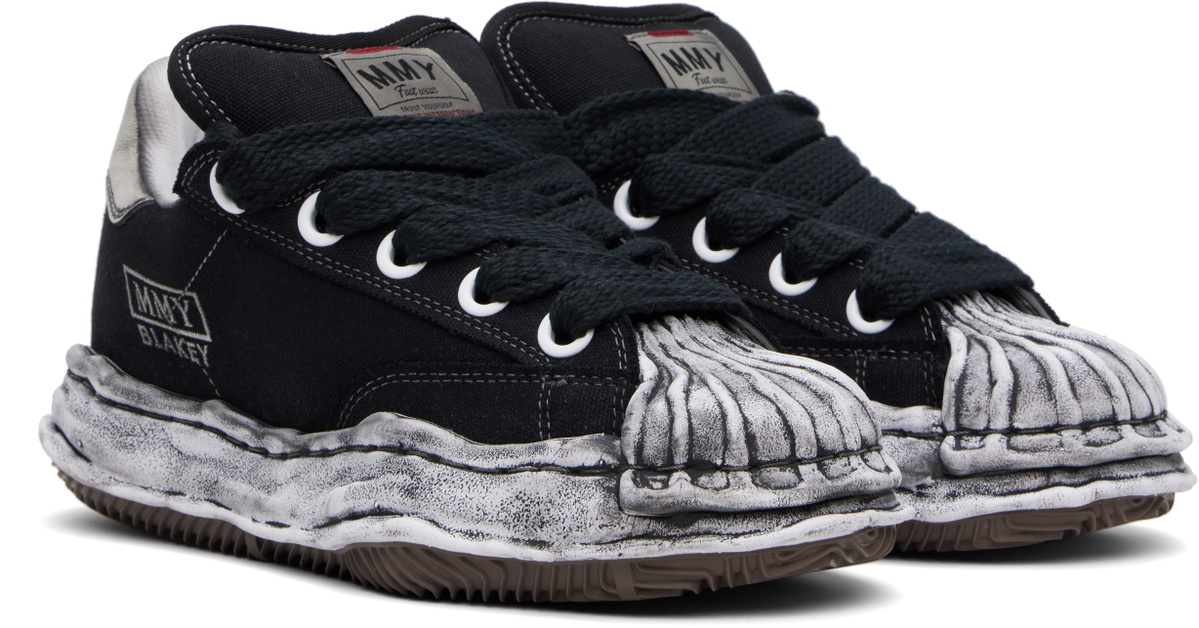 Maison MIHARA YASUHIRO Black 'Blakey Puffer' OG Sole Garment Dyed Canvas Sneakers