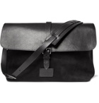 Anderson's - Suede and Leather Messenger Bag - Black