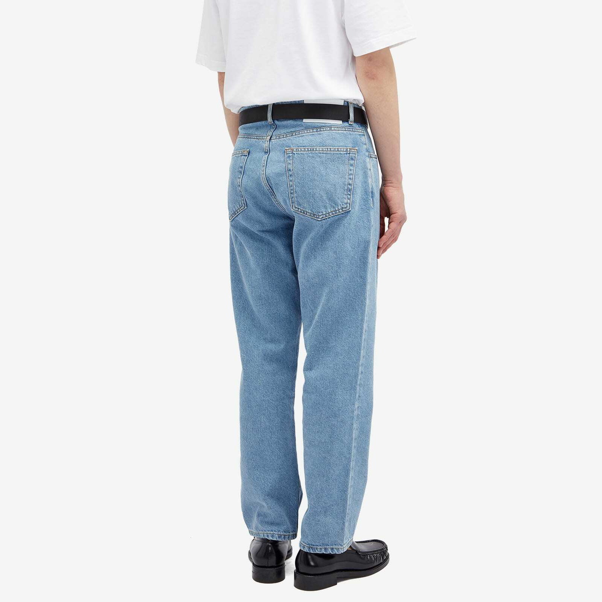 Róhe Men's Straight Leg Denim Jeans in Light Denim