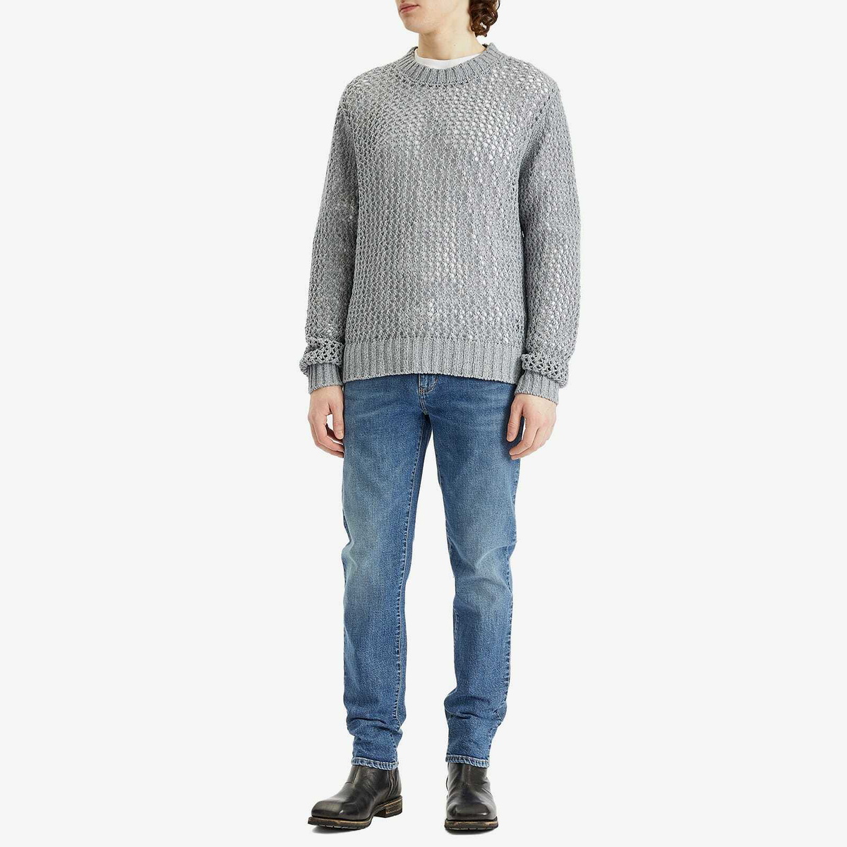 Won Hundred Men's Ryder Crew Neck Jumper in Grey