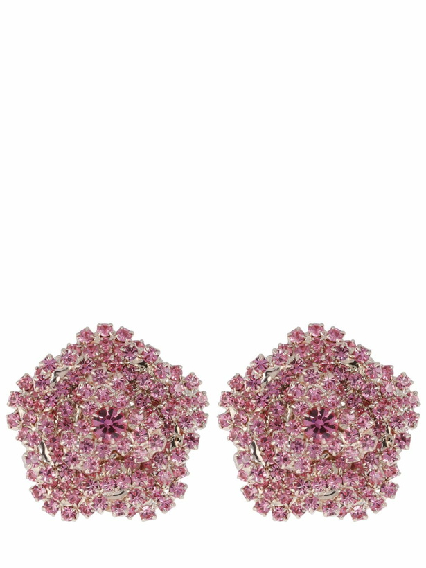 Photo: MAGDA BUTRYM - Pink Crystal Flower Earrings
