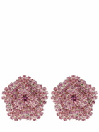 MAGDA BUTRYM - Pink Crystal Flower Earrings