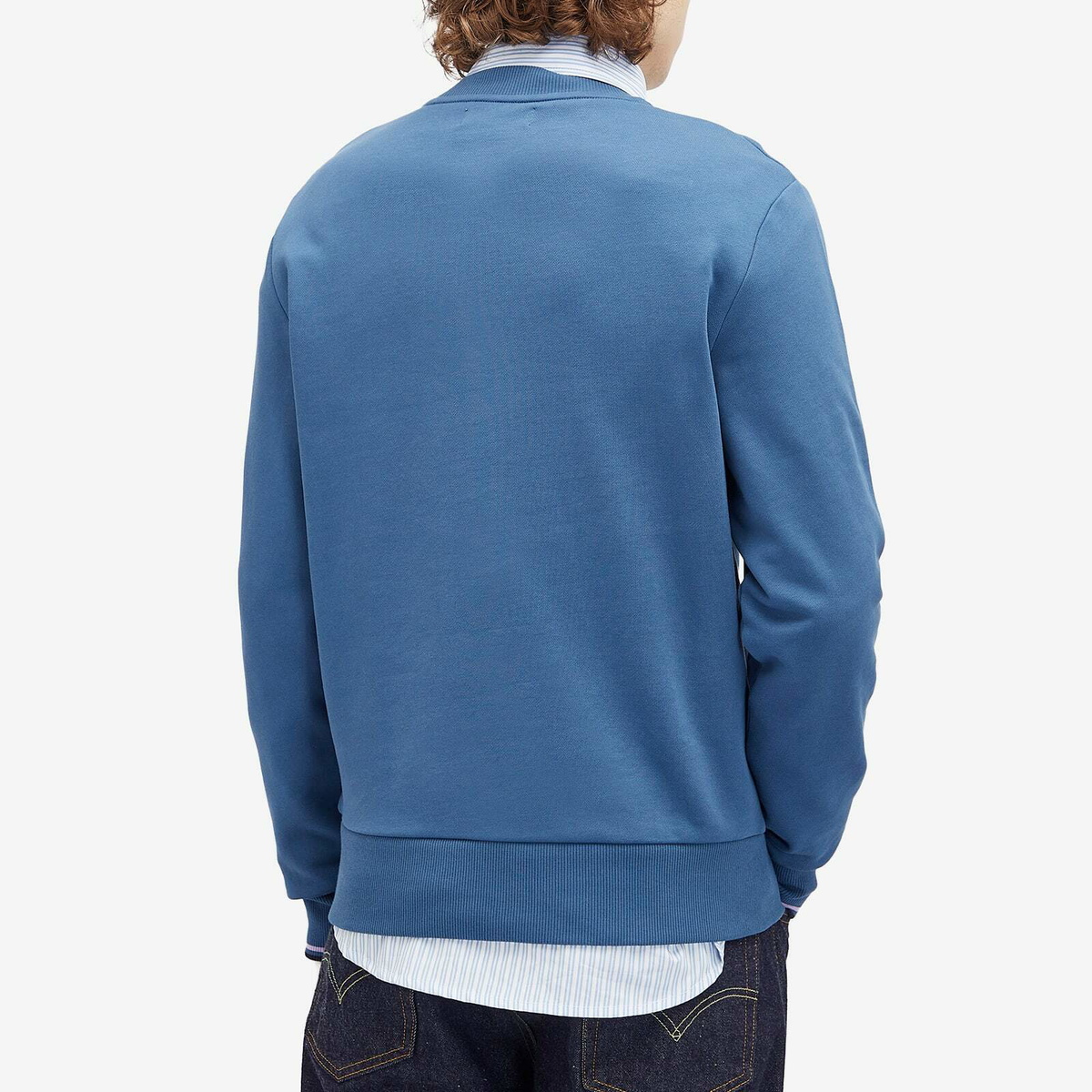 Fred Perry Men's Crew Sweatshirt in Midnight Blue/Ultraviolet/Navy