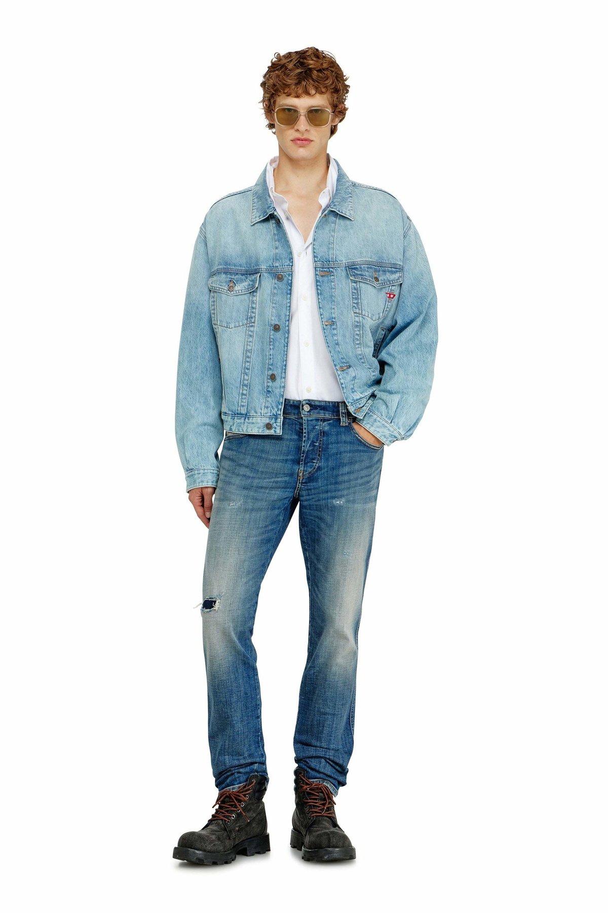 Diesel Trucker jacket in denim - Denim Jackets - Unisex - Blue