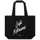 Maison Kitsuné Cafe Kitsuné Tote Bag in Black