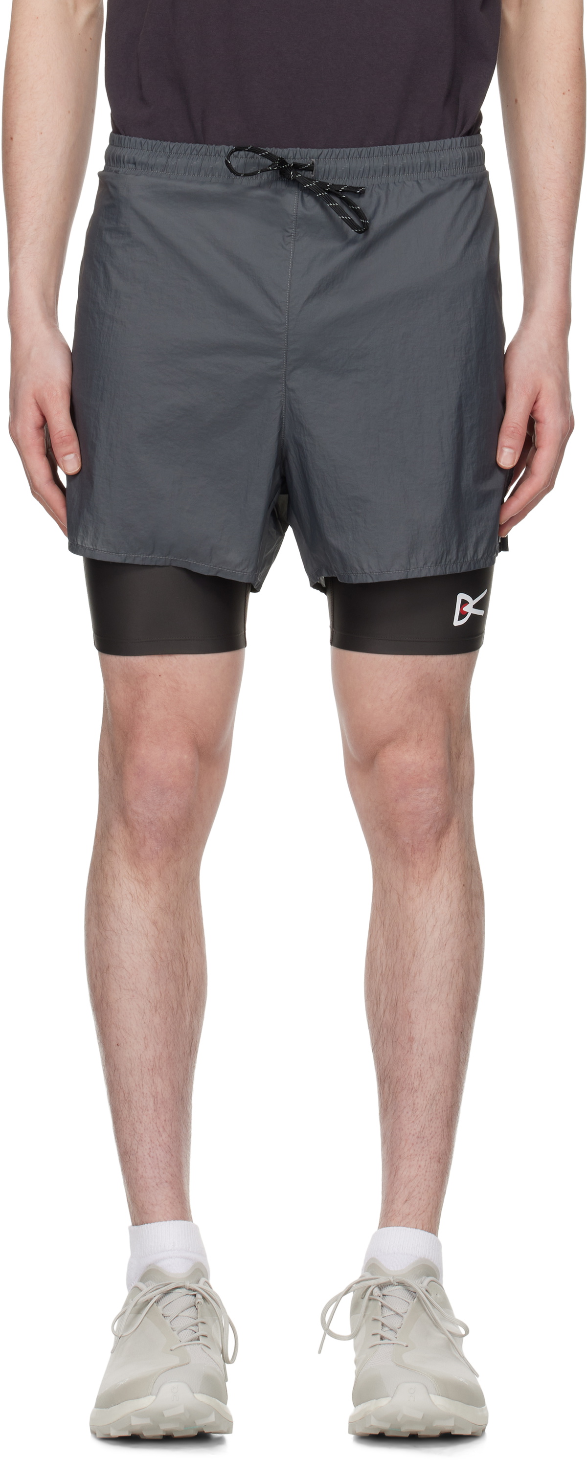 District Vision ショートパンツ　Lサイズ District Vision Gray Ripstop Layered Trail Shorts District