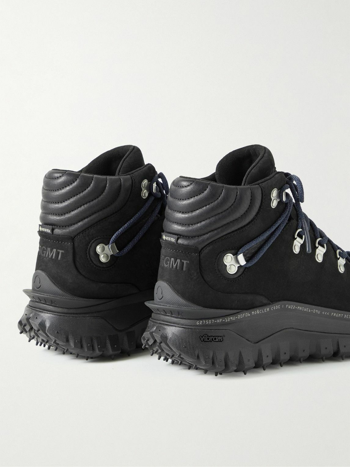 Moncler Genius - Fragment Trailgrip GORE-TEX™ Leather-Trimmed Nubuck Hiking Sneakers - Black