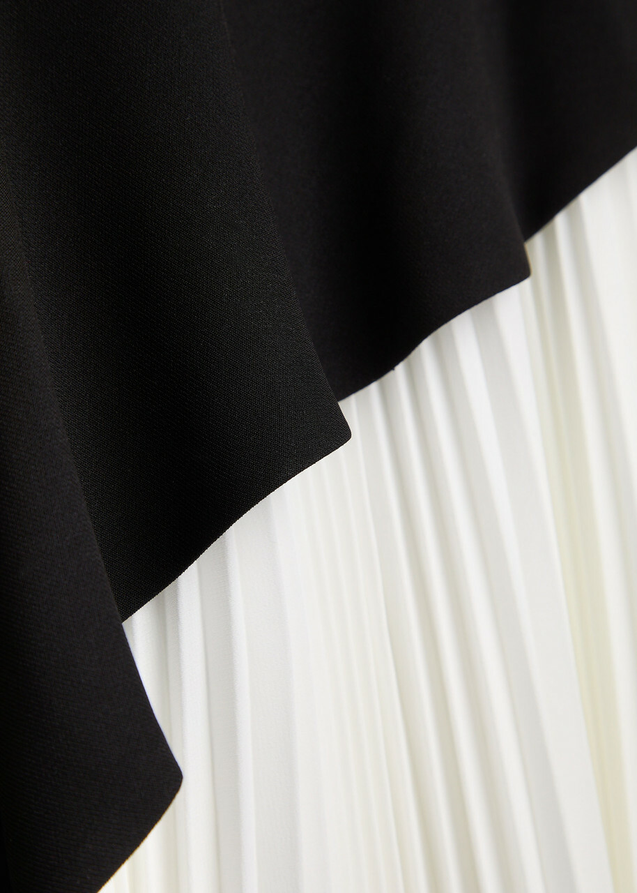 Simkhai Zayla Colour-blocked Crepe Maxi Dress Black