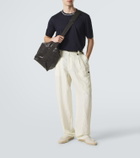 Giorgio Armani Logo linen and silk T-shirt