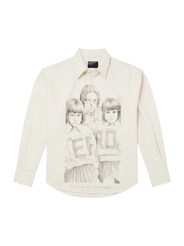 Photo: Enfants Riches Déprimés - Everyday Printed Cotton Oxford Shirt - White
