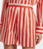 Eres Twins striped cotton voile shorts