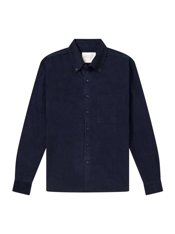 Photo: Kardo - Ronald Cotton-Corduroy Shirt - Blue
