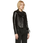 Off-White Black Leather Biker Jacket
