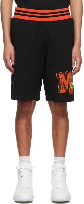 Photo: Moschino Black & Orange Varsity Teddy Shorts