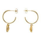 Isabel Marant White and Gold New Amer Earrings