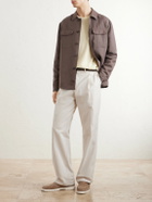 Eleventy - Lyocell and Linen-Blend Shirt - Brown
