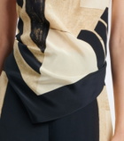SIR Sona printed silk top