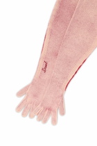 Diesel Hybrid glove-scarf in two-tone wool - Gloves - Unisex - Pink