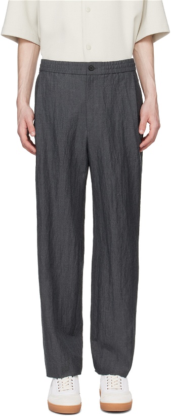 Photo: Solid Homme Gray Drawstring Trousers