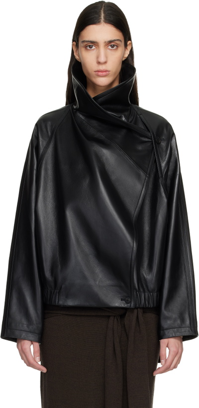 Photo: LE17SEPTEMBRE Black Sculptured Leather Jacket