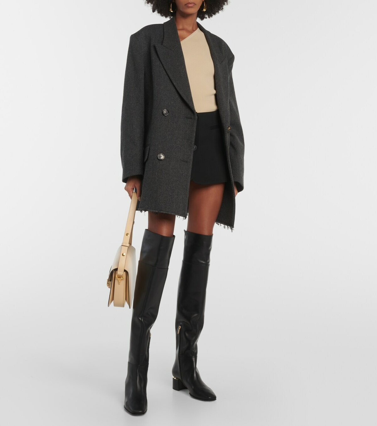 JIMMY CHOO 関税込み Loren 45 suede over-the-knee boots Loren 45 suede over-the-knee boots in brown - Jimmy Choo
