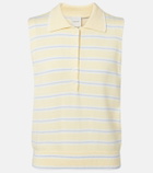 Varley Rue striped cotton-blend polo shirt