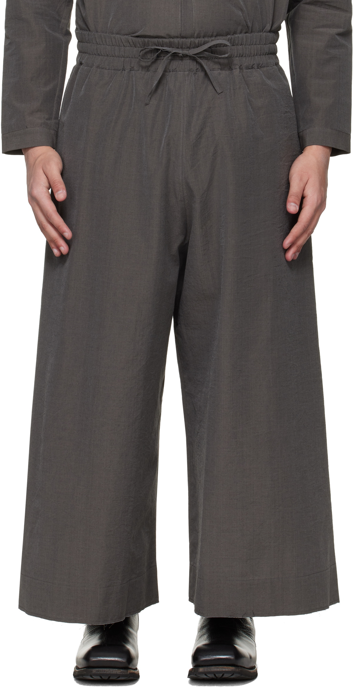 Toogood Black Linen Bricklayer Trousers Toogood