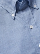 Kingsman - Drake's Button-Down Collar Cotton-Flannel Shirt - Blue
