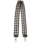 Stefan Cooke Black & Silver Button Bag Strap