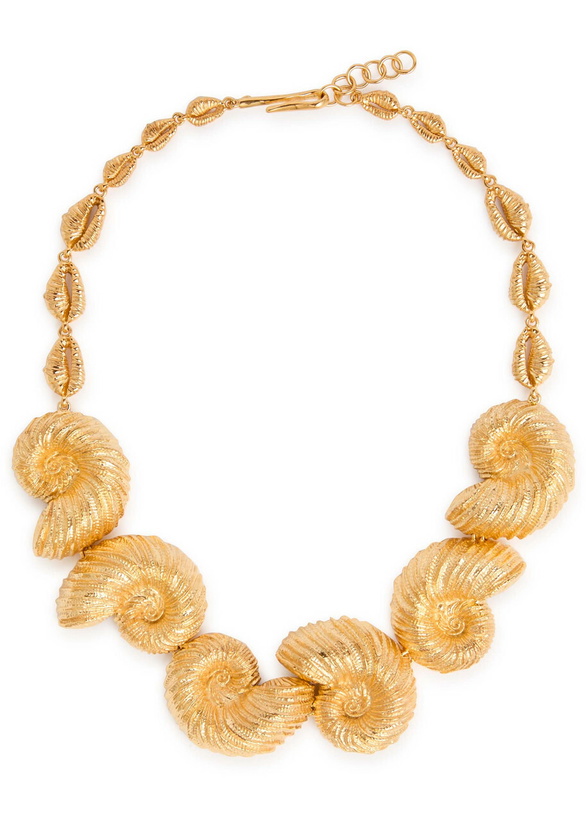 Photo: Joanna Laura Constantine Seashell 18kt Gold-plated Necklace - One Size