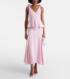 Rodarte Floral-appliqué silk crêpe top