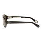 Ann Demeulemeester Black Linda Farrow Edition Oval Sunglasses
