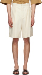 King & Tuckfield Beige Wide-Leg Shorts
