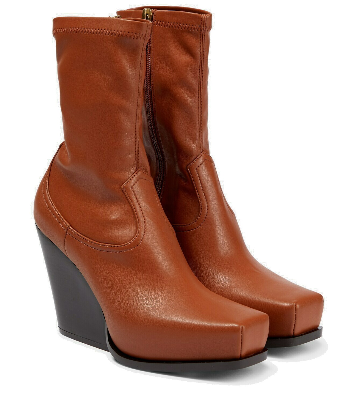 ショートブーツ・ブーティ Stella McCartney Women's Ankle Boots Eco Cavallino Beige $1250 Stella McCartney Women's Red Faux Leather Cowboy Ankle