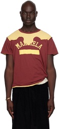 Maison Margiela Burgundy & Yellow Décortiqué T-Shirt