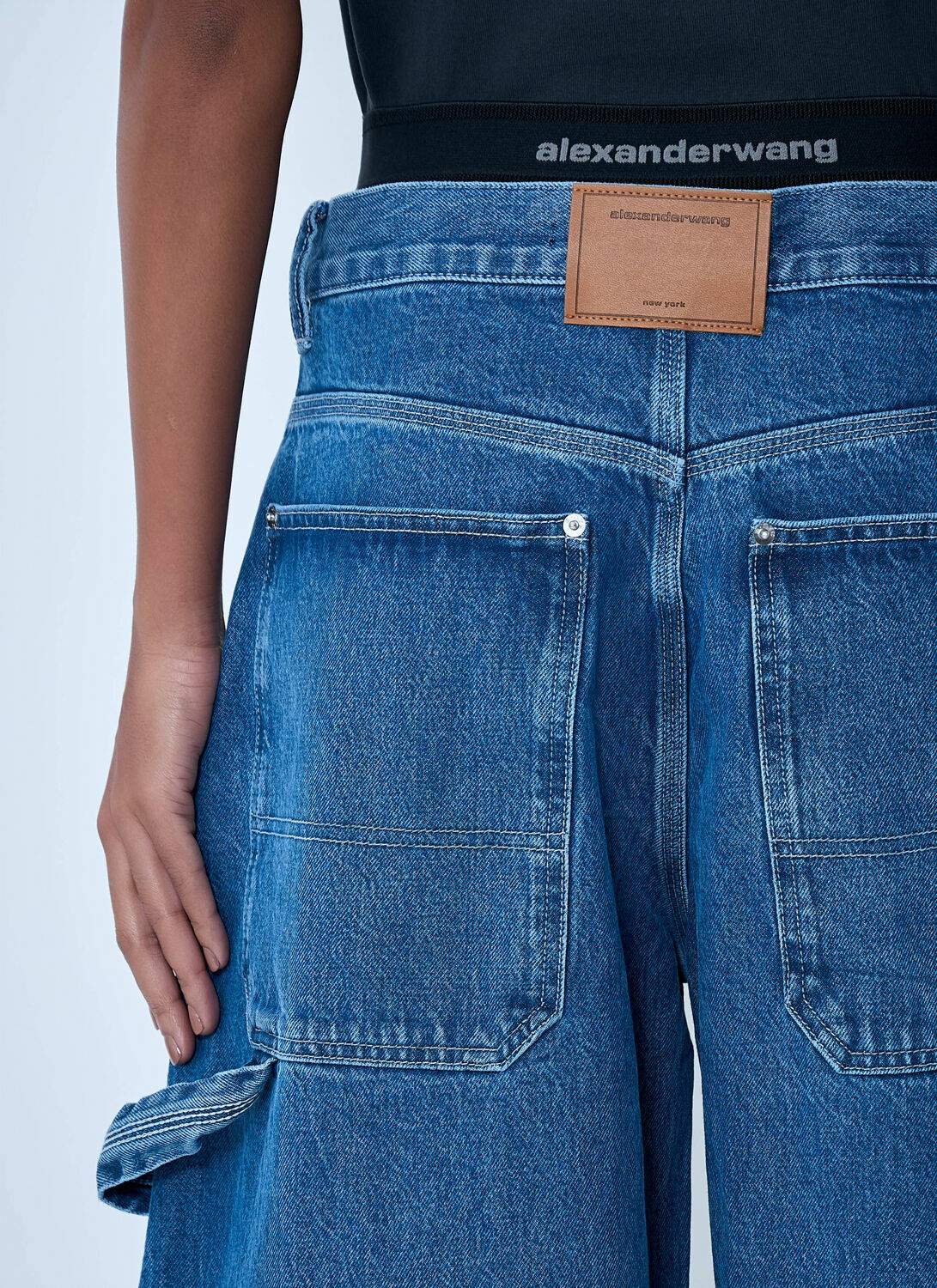 Alexander Wang Logo Motif Denim Jeans