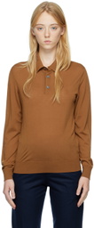 ZEGNA Brown Ribbed Polo