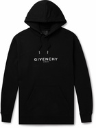 Givenchy - Logo-Print Cotton-Jersey Hoodie - Black